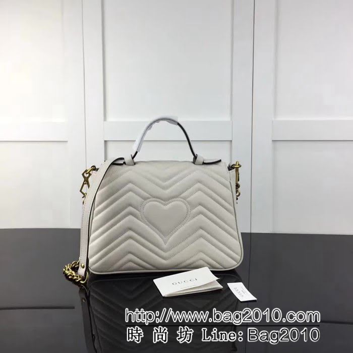 GUCCI古馳原單 新款專櫃品質原單貨實物實拍498110 米白手提單肩斜挎包 HY1115